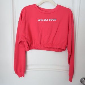 cropped crew neck